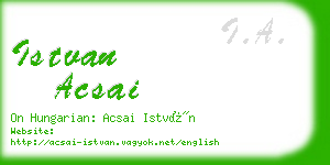 istvan acsai business card